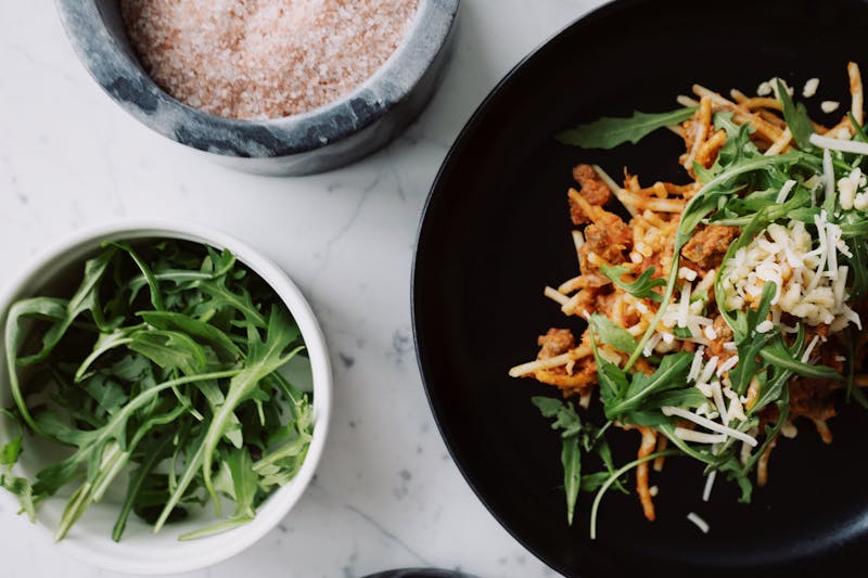 Spaghetti Bolognese — fresh pasta, slow-cooked meat ragu