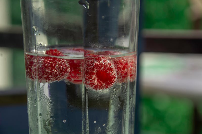 Craft Italian soda — sparkling water with natural fruit syrup